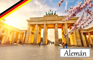Brandenburg gate at spring, Berlin